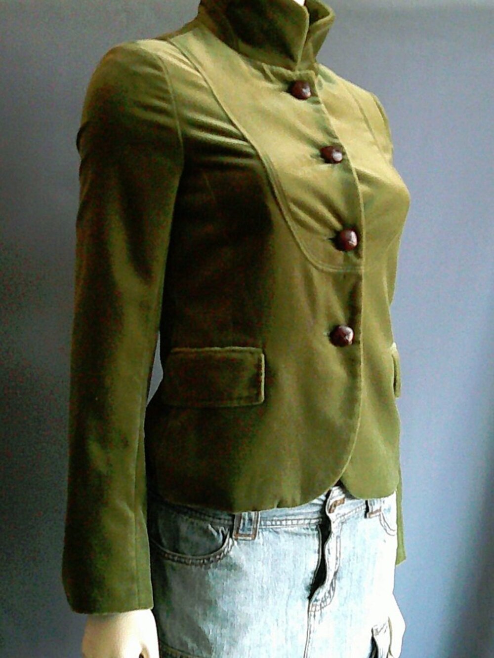 J. Crew Green Velvet Bella Jacket Blazer 2